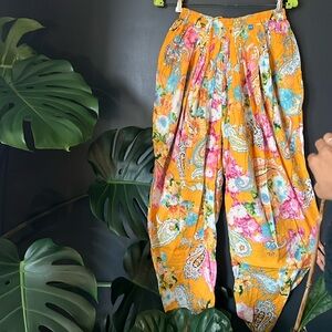 Elastic waistband harem pants